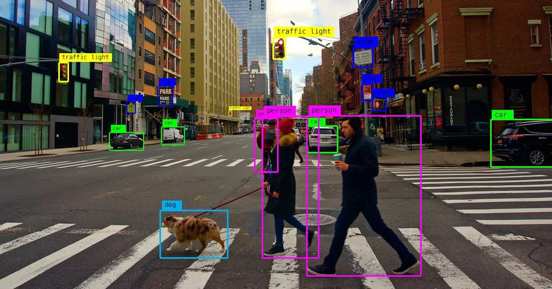 Computer vision system detecting and classifying objects in an operating environment