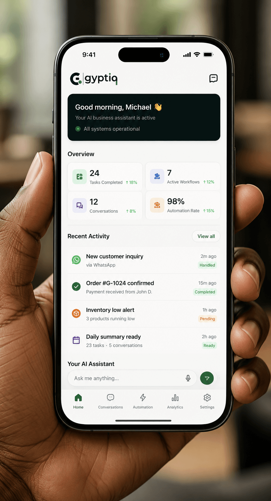 Gyptiq intelligent business operations platform